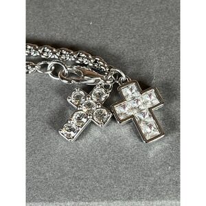 David Swarovski Cross Charm Bracelet Retired Design Swarovski Crystal Charms